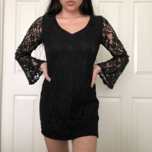 black lace dress